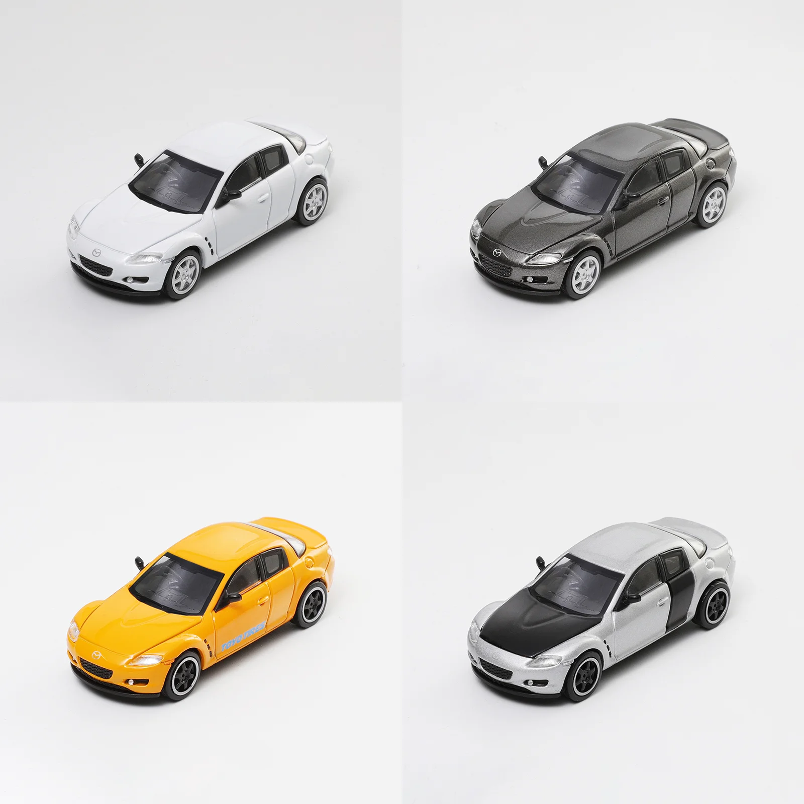 

DCT Diecast 1:64 Scale RX8 Sports Car Alloy Simulation Car Model Static Display Collectibles Souvenir Boy Holiday Gift Toys
