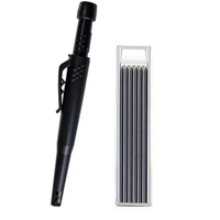 ABKD Solid Carpenter Pencil Set 2.8Mm Deep Hole Mechanical Pencil Marker With Built In Sharpener For Carpenter Woodworking