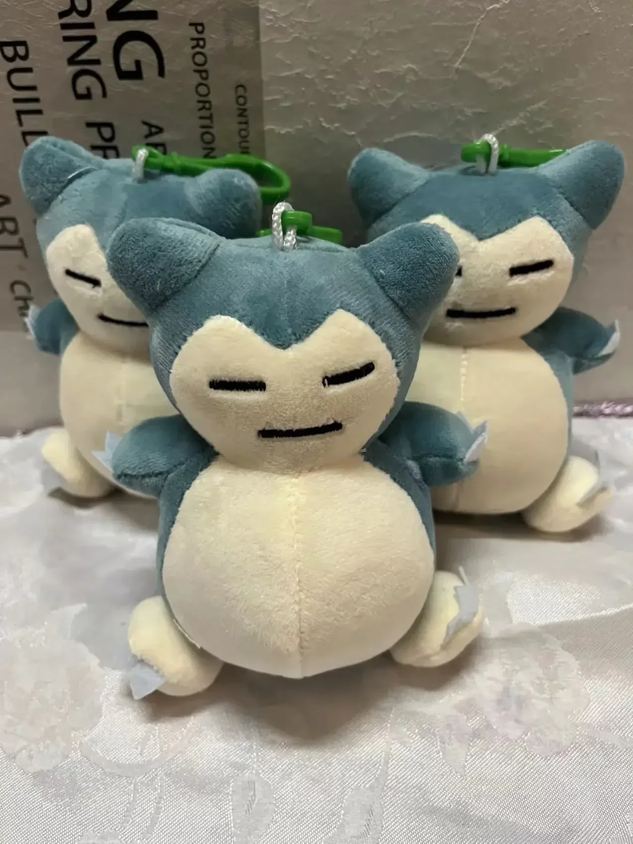 10pcs/lot Pokemon Snorlax Plush 12cm Toys Doll Soft Stuffed Pendant Keychain Christmas Gift