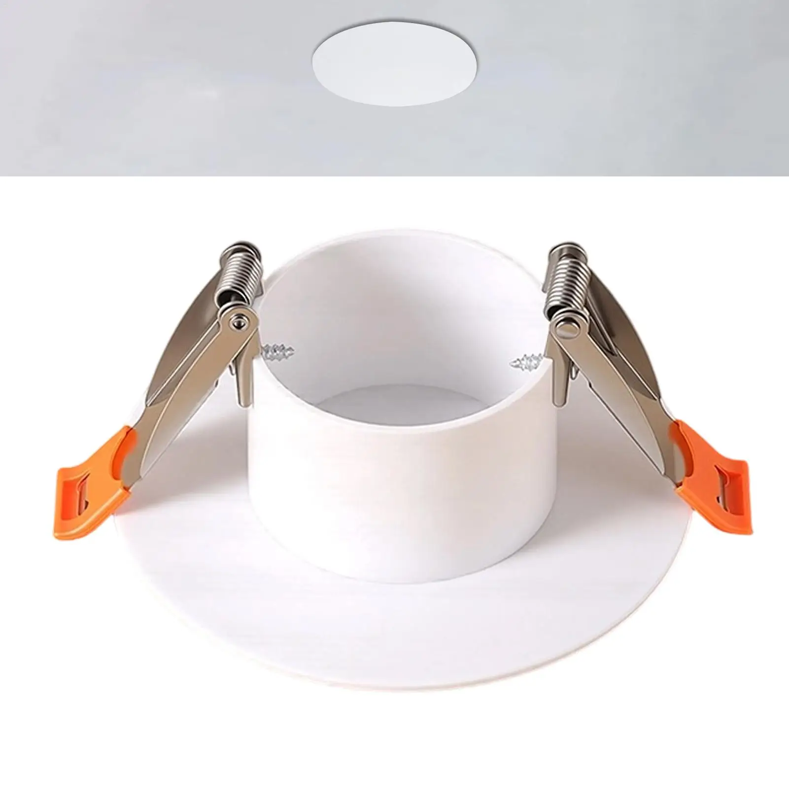 Snapin Ceiling Hole Cover Decorative Round Plate With Buckle Self-Adhesive Or Clip-On Cover For Home Garage Basement Attic