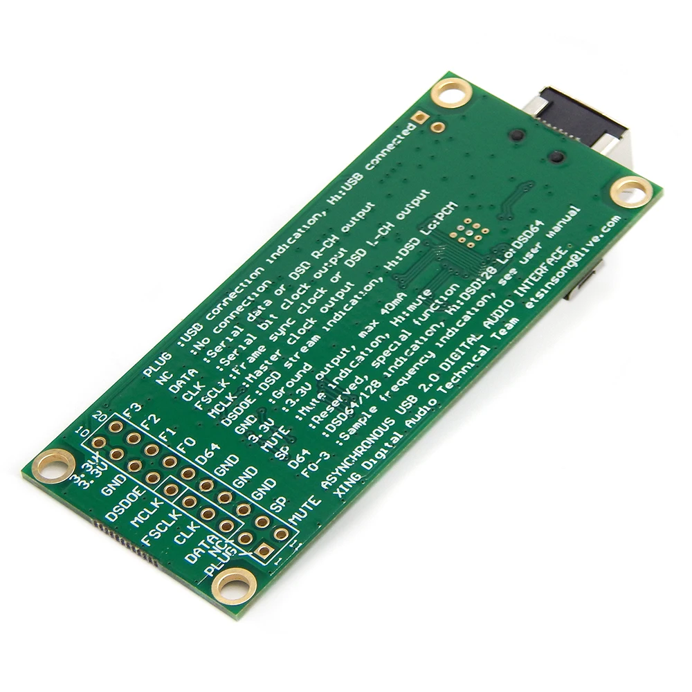 PCM1536 DSD1024 USB Digital Interface Card For HiFi Audio Amplifier DAC Compatible With Amanero Card XMOS To I2S Output