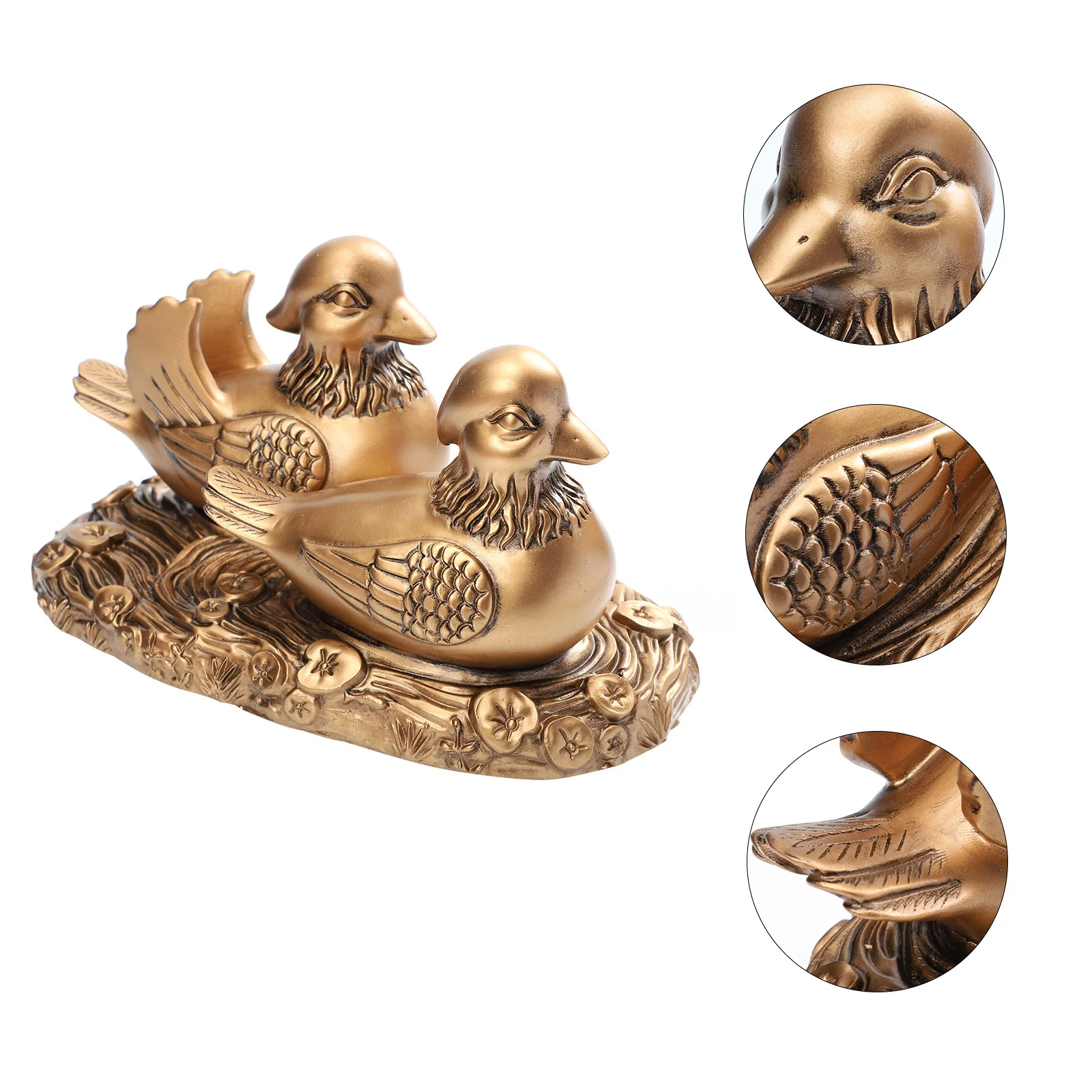 

Ornament Duck Statue Figurine Figurines Bird Decoration Love Feng Shui Decorative