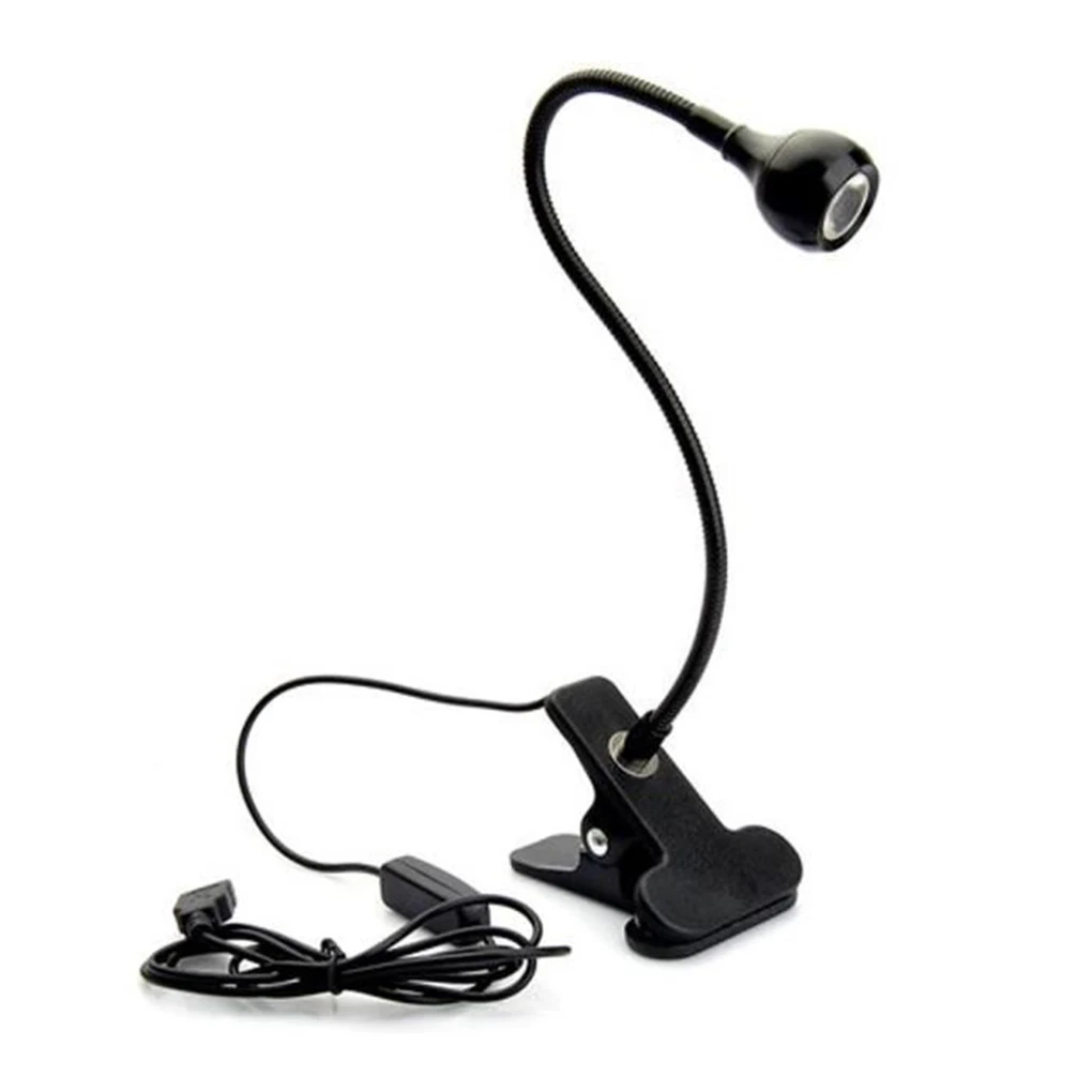 

USB Clip-On Reading Light LED Flexible Bed Headboard Office Eye Caring Reading Lamp White Brightness