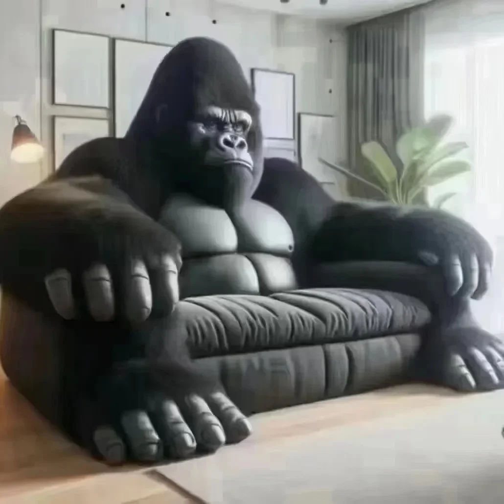 Giant Animal Sofa Gorilla Chimpanzee Animal, Cartoon King Kong Orangutan Sofa