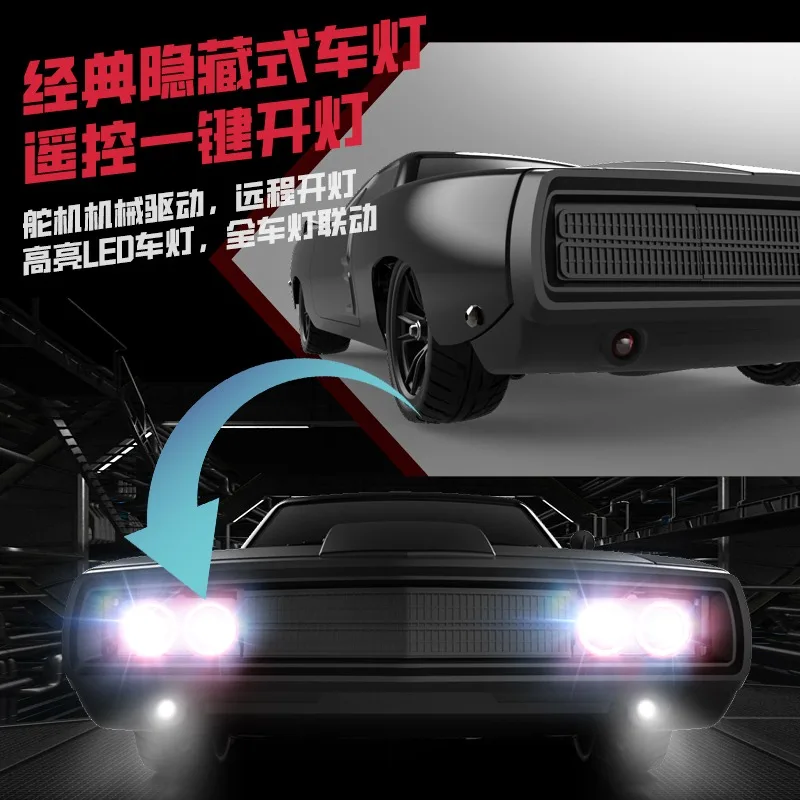 1:10 Scale SG-1004 RC Drift Car 4WD High-Speed Metal Chassis Brushless Full Proportional Control Retro Muscle Car Body Boys Toys