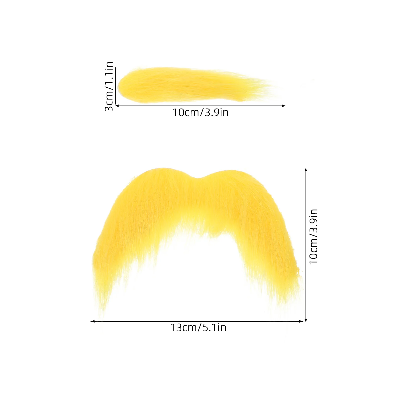 2Sets Realistic Fake Mustache Eyebrows Set Synthetic Fibers Cosplay Halloween Party Costume Beard Facial Hair Accessory