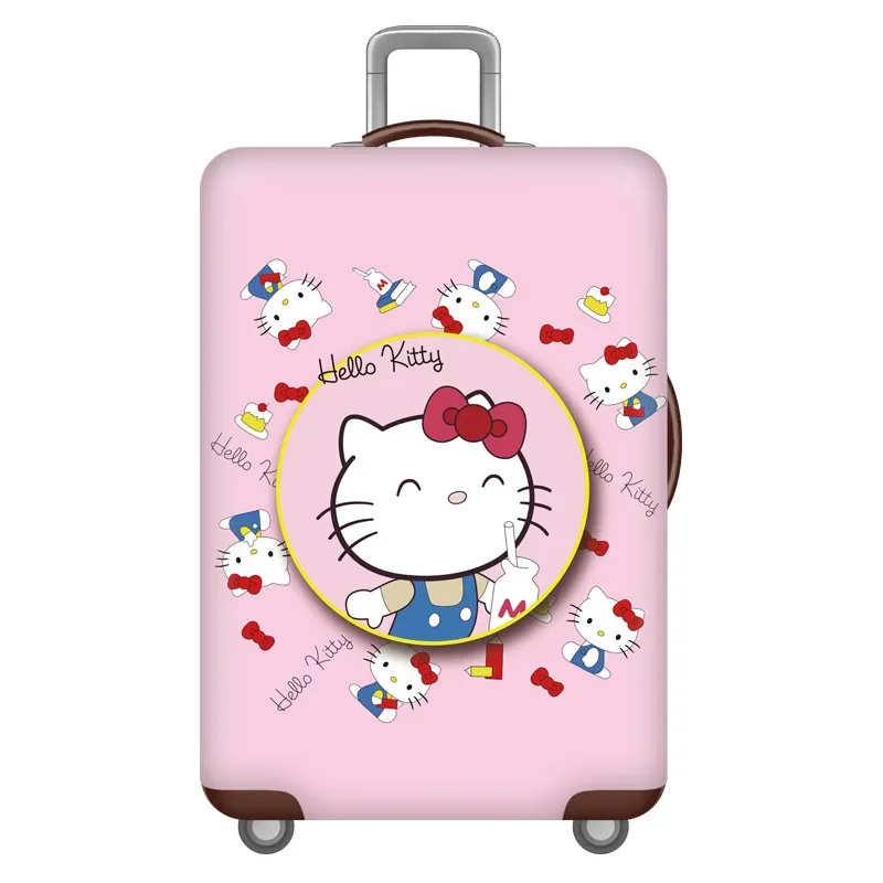 Hello Kitty Cartoon walizka podróżna pokrywa ochronna pokrowiec na bagaż dla 18-32 cali śliczne kobiety dziewczęta Anime wózek kurz Case prezent