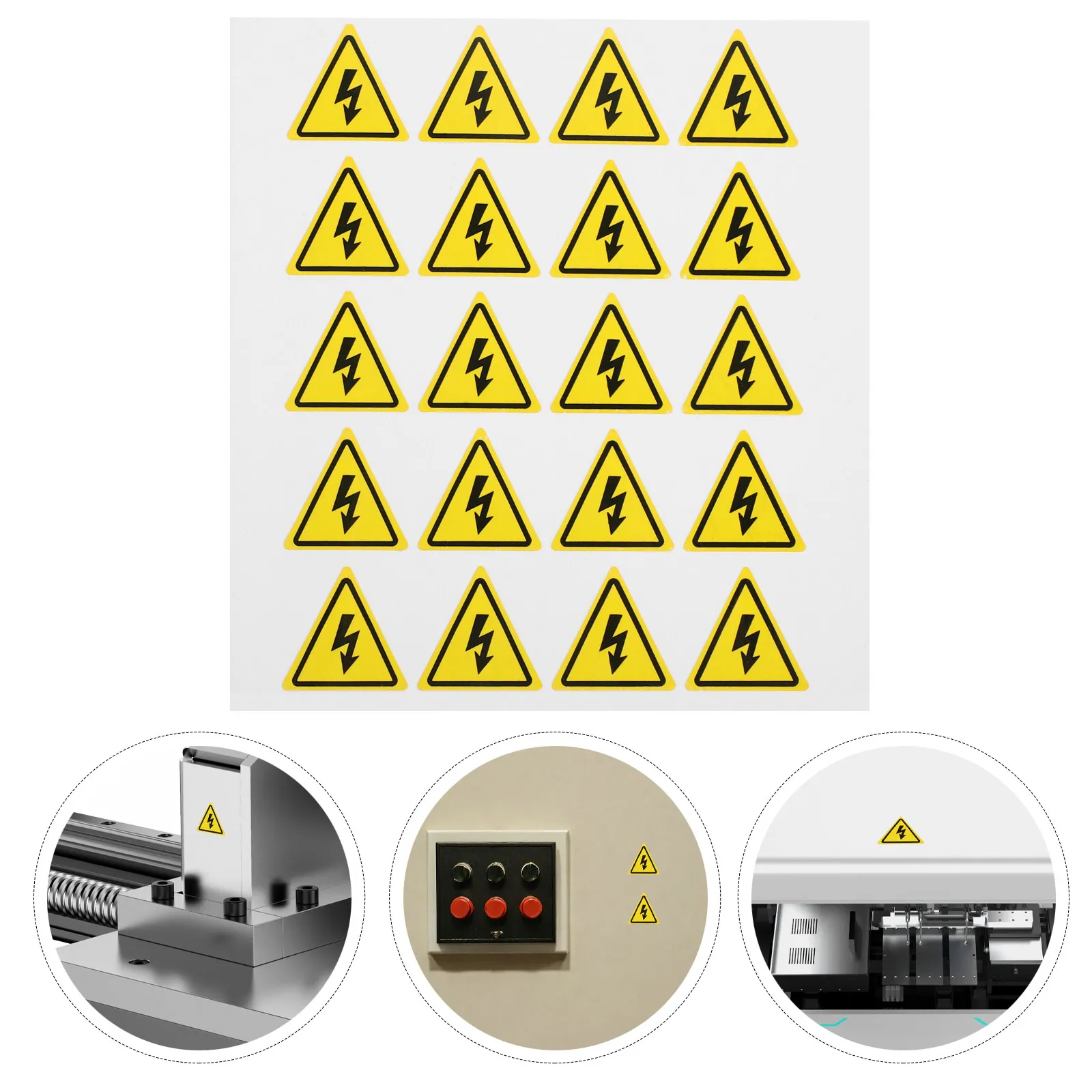 200Pcs Danger Electrical Hazard Sticker Reflective Safety Warning Label Self Adhesive High Visibility for Indoor Outdoor