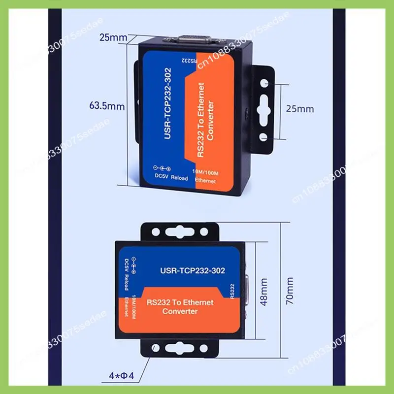 Módulo de servidor Ethernet Y19A USR USR-TCP232-302 RS232 a Ethernet TCP IP módulo de servidor convertidor Ethernet compatible con DHCP/DNS