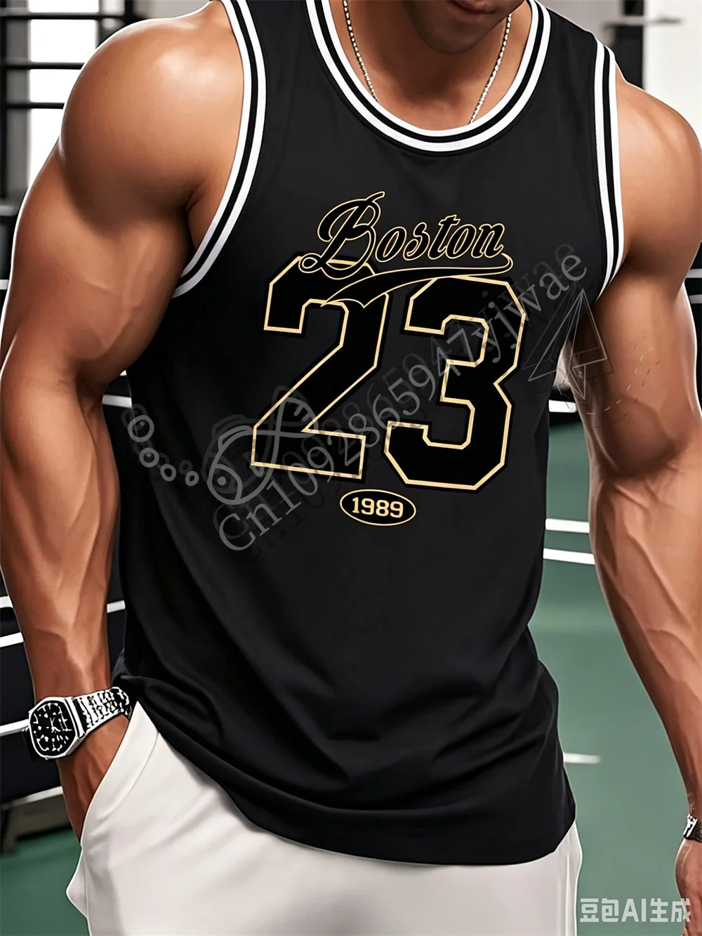 Boston 23 Printed Basketball Jersey Fitness Sports Casual Vest Breathable Quick Drying Mesh Sleeveless Tank Top Summer Men Vest