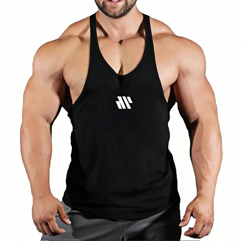 

Men's Narrow Band Gym Tank - Breathable Quick-Dry Cotton Vest Slim Fit for Gym Workout Bodybuilding Fitness Activewear