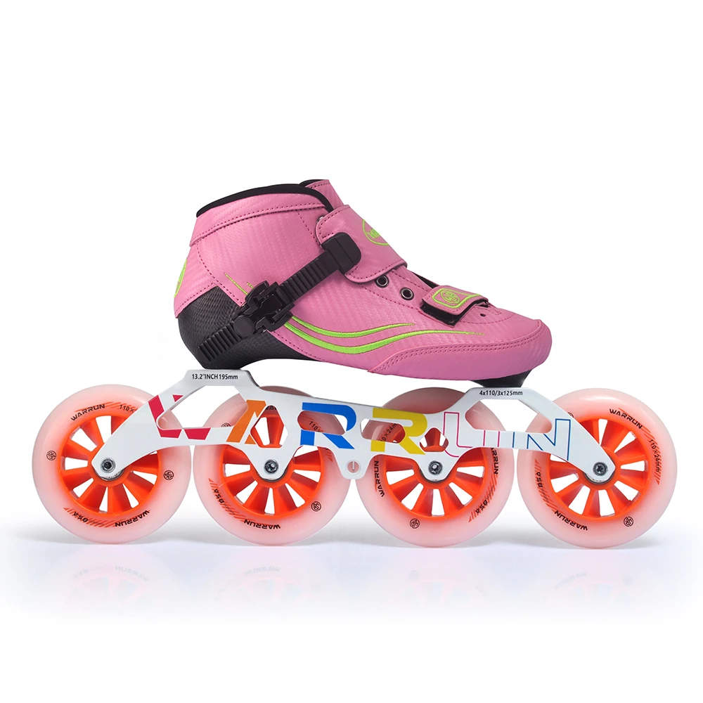 Patins inline originais varrun speed, sapatos superiores de fibra de carbono, patins profissionais de corrida de maratona para adultos e crianças