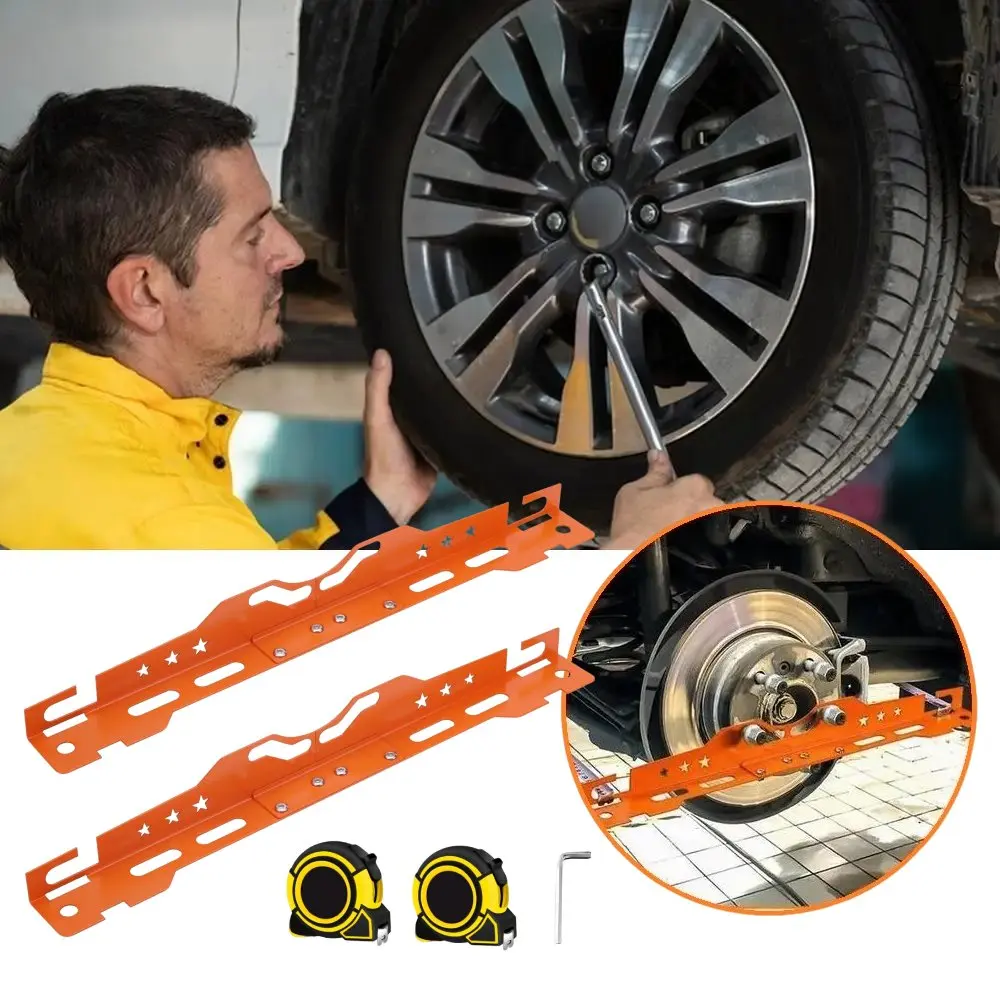 

1Pair Car Toe Alignment Tool Plates Sturdy Alloy Steel Accurate Wheel Alignment Measurements Wheel Alignment Tool Space-Saving