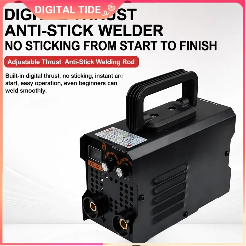 Portable DC Welding Machine 220V Six Capacitor High Power Small Household Inverter Welder Set for Large Metal Work