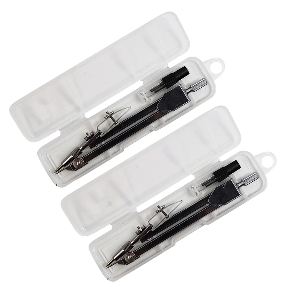 2 قطعة بوصلة رسم بوصلة قوية مقاومة للصدأ للدراسة المدرسية الرياضيات لوازم صياغة الفن بوصلات الرسم