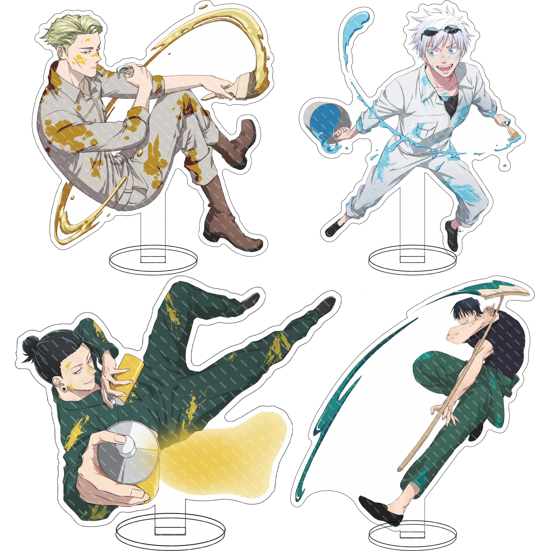 Figura de Anime de 16 CM, Jujutsu Kaisen, Gojo Satoru, Geto Suguru, Nanami Kento, Fushiguro Megumi, Cos, Adornos Acrílicos Grandes, Regalos