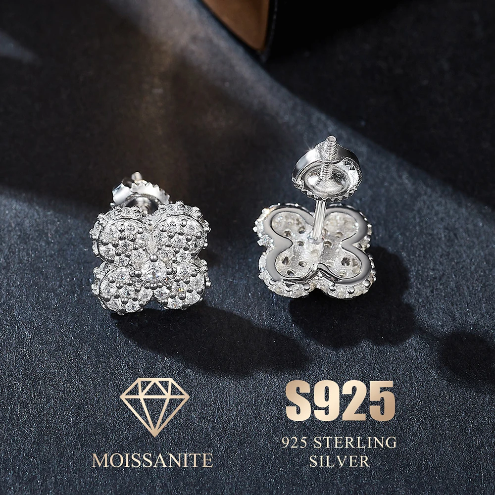 

Full Diamond Stud Earring Flower Earrings High Quality Earring with Gra Certificate Fashion Trend 2025