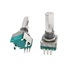 5pcs EC11 Rotary Encoder Switch 20 Position 3Pins Without Push Button Switch 20MM Half Shaft