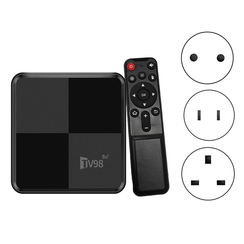 S905W2 2.4G &5G Wifi 4K Android 11 Smart TV Box TV98 Media Player Easy To Use UK Plug