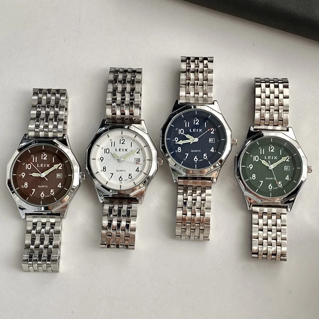 ผู้ชายธุรกิจนาฬิกาสแตนเลสนาฬิกา Big Dial สําหรับชายแฟชั่นกีฬา Casual นาฬิกาข้อมือควอตซ์นาฬิกานาฬิกา ...