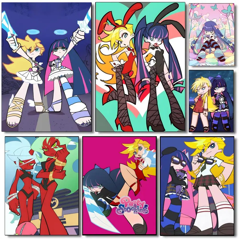 P-Panty S-Stocking Anime Poster Self-adhesive Advanced Aesthetic Printing Paper Wall Art For Living Room Home Decor
