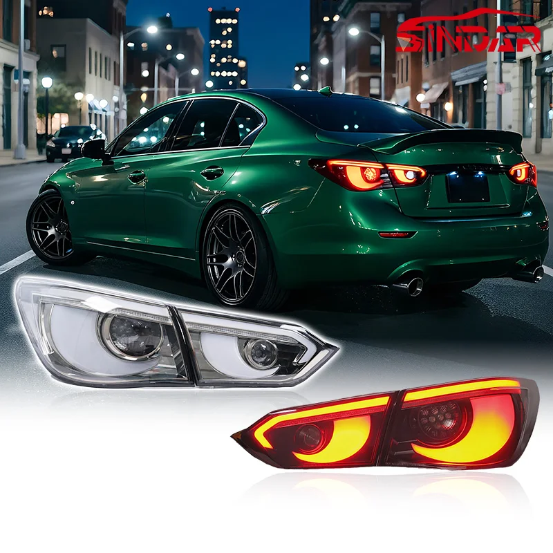 

LED Modify Taillights for Skyline V37 200GT-t 350GT GT 400R 2014-2024 Nismo for Infiniti Q50 13-17 Hawkeye Style