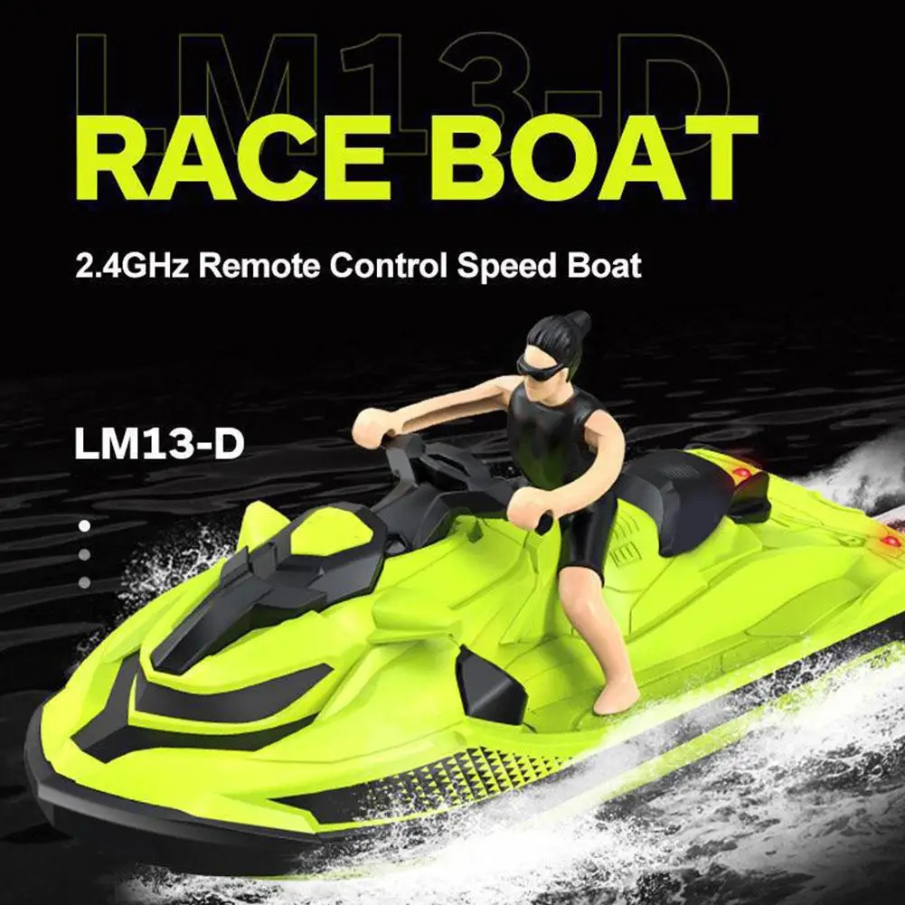 RC Remote-Controlled Lancha, Barco De Alta Velocidade, Navio De Corrida Elétrica, Lancha De Lancha, Competição De Água Leve, Brinquedos Para Menino, 2.4GHz