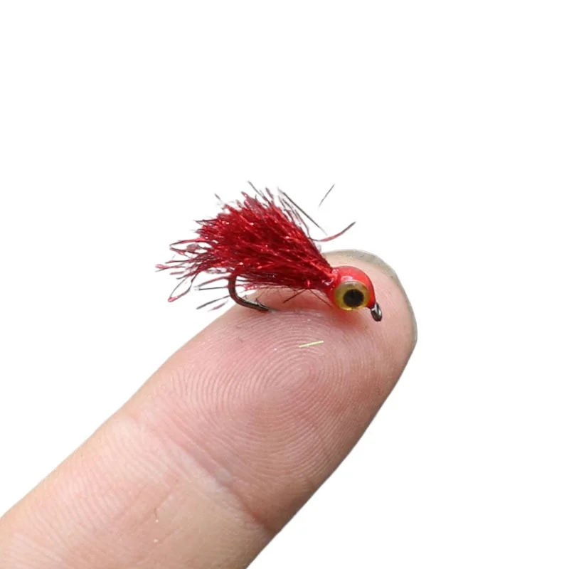 

10pcs New Luya Bait Ice Silk Small Fish Fly Hook Micro Item Makou White Stripe Luo Pike Bass Rainbow Trout Fishing Lures Bait