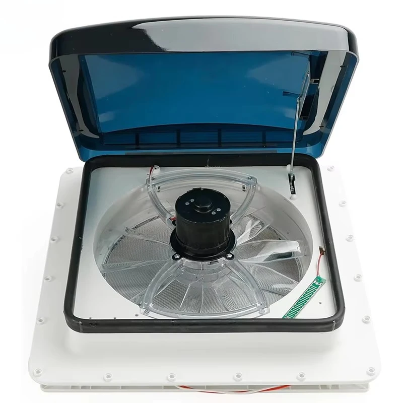 400*400mm Rv Roof Vent Fan 10-speed Quiet Built-in Rain Sensor 12v Car Window Rv Bathroom/living Room/kitchen/bedr