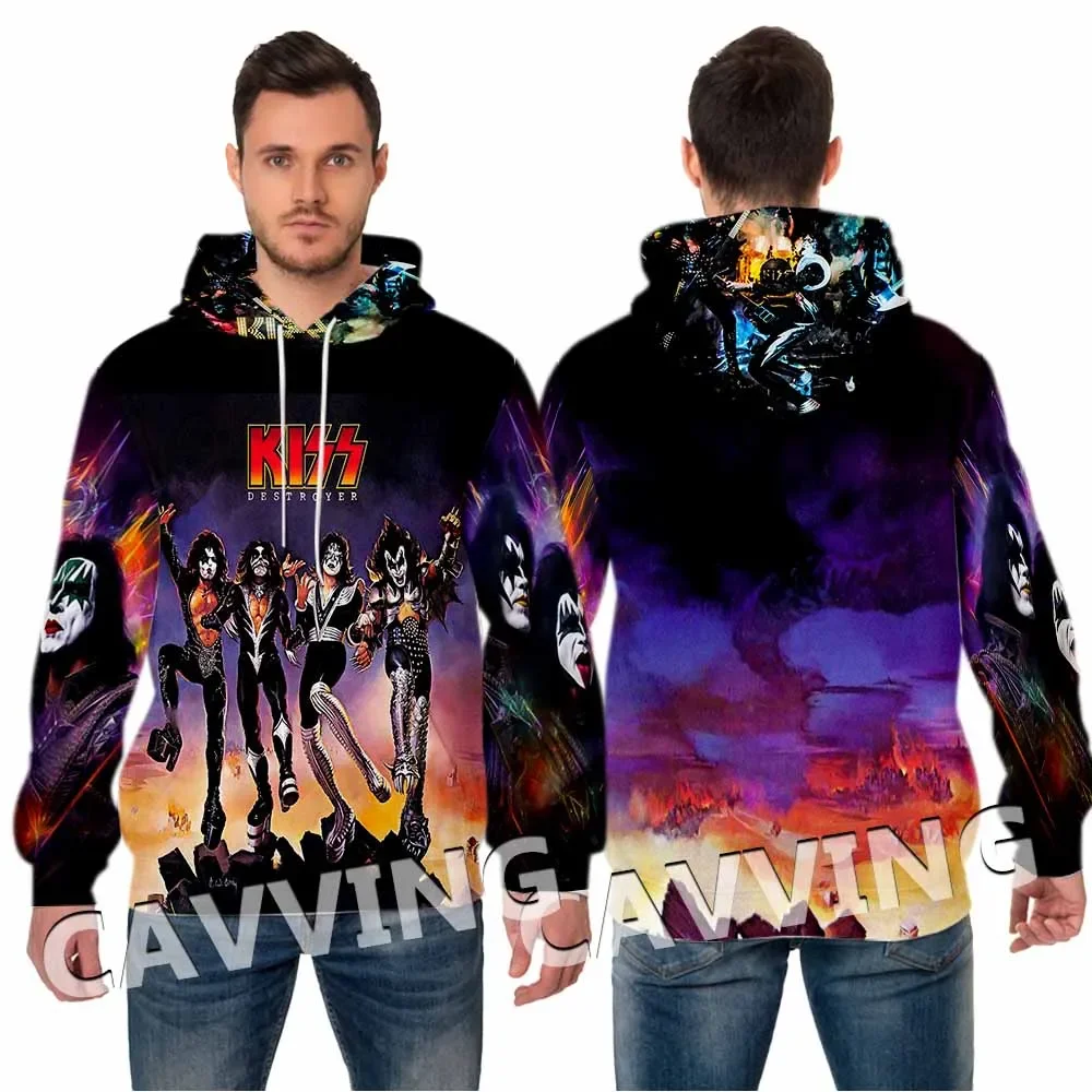 KISS BAND 3D Printed Fashion Hoodies Hooded Sweatshirts Harajuku Hoodies Sweatshirts Tops Clothing for Women/men KK1