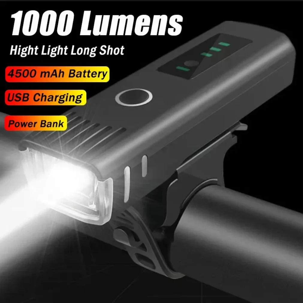 AliExpress 1000LM Bicycle Front Light Bright Bike Led Flashlight Bicycle Lantern USB Rechargeable MTB Bike Rear Lamp for Cycling Headlight