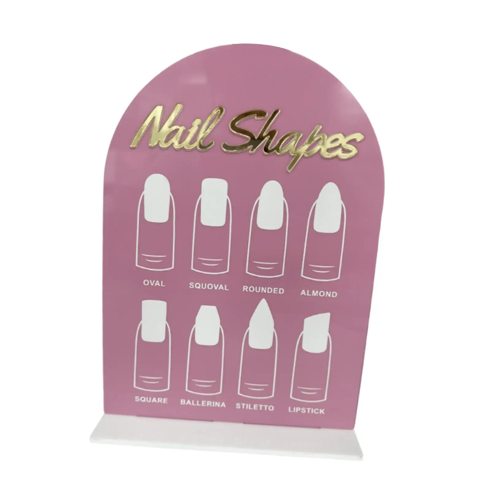 Nail Color Display Board Acrylic Portable Nail Display Stand for Nail Salon