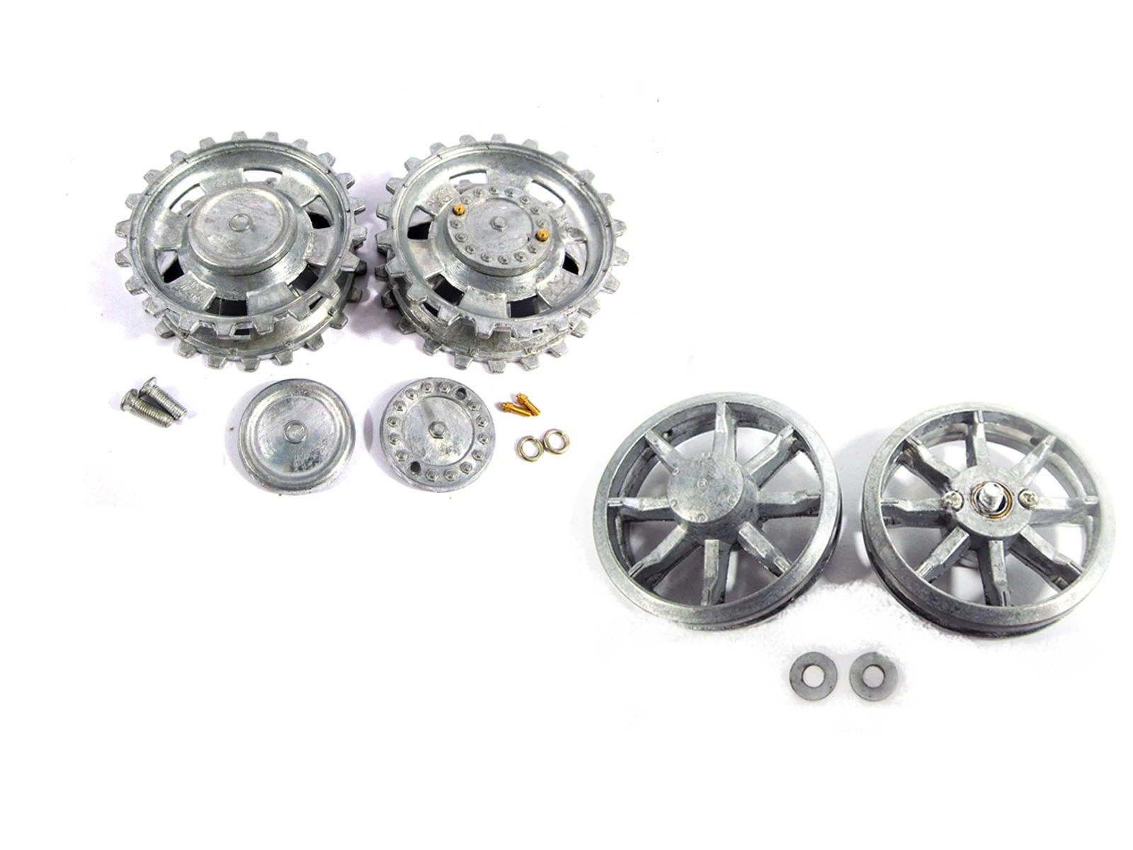 Mato 1:16 Panzer III / Panzer IIIH / Stug III RC Tank Metal Driving wheels Sprockets and Idler Wheels Set