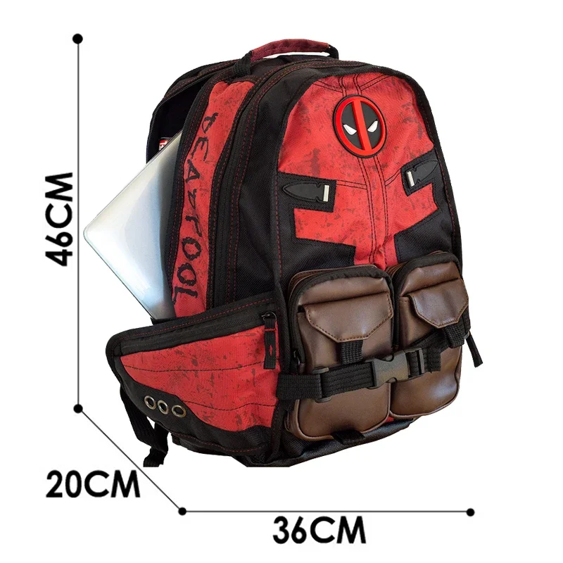 Deadpool Personality Backpack Hero Peripheral Creative Fashion Personality School Bag Large Capacity Leisure Travel Bag Boy Gift