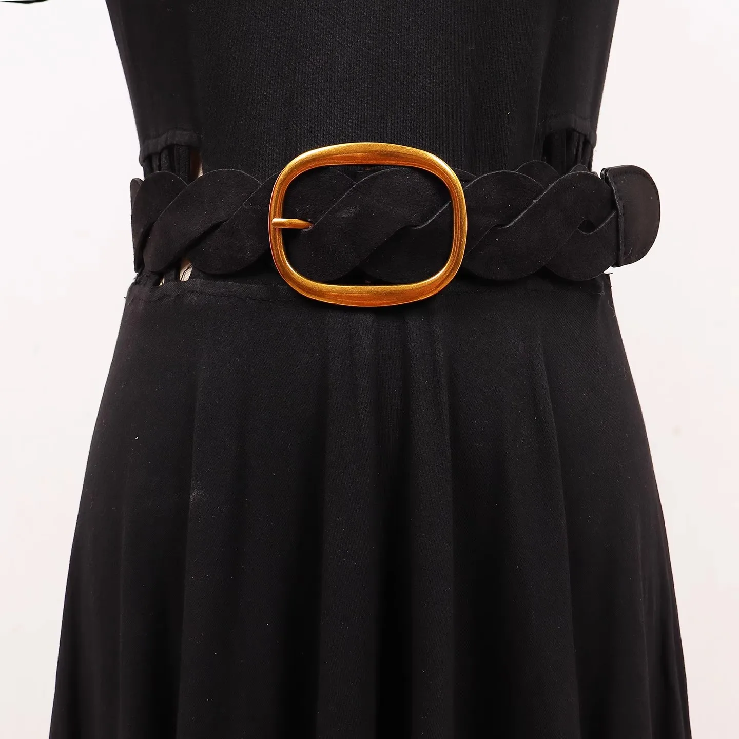 Fascia da donna in finta pelle scamosciata lavorata a maglia in pelle PU Cintura da donna Corsetti Cintura Cinture Decorazione Cintura larga R3048