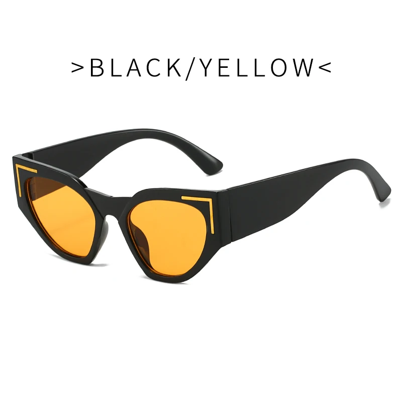 عالية الجودة موضة عين القط النظارات الشمسية النساء الرجال الفاخرة ظلال حفلة السفر نظارات شمسية سيدة رجل UV400 نظارات واقية #2