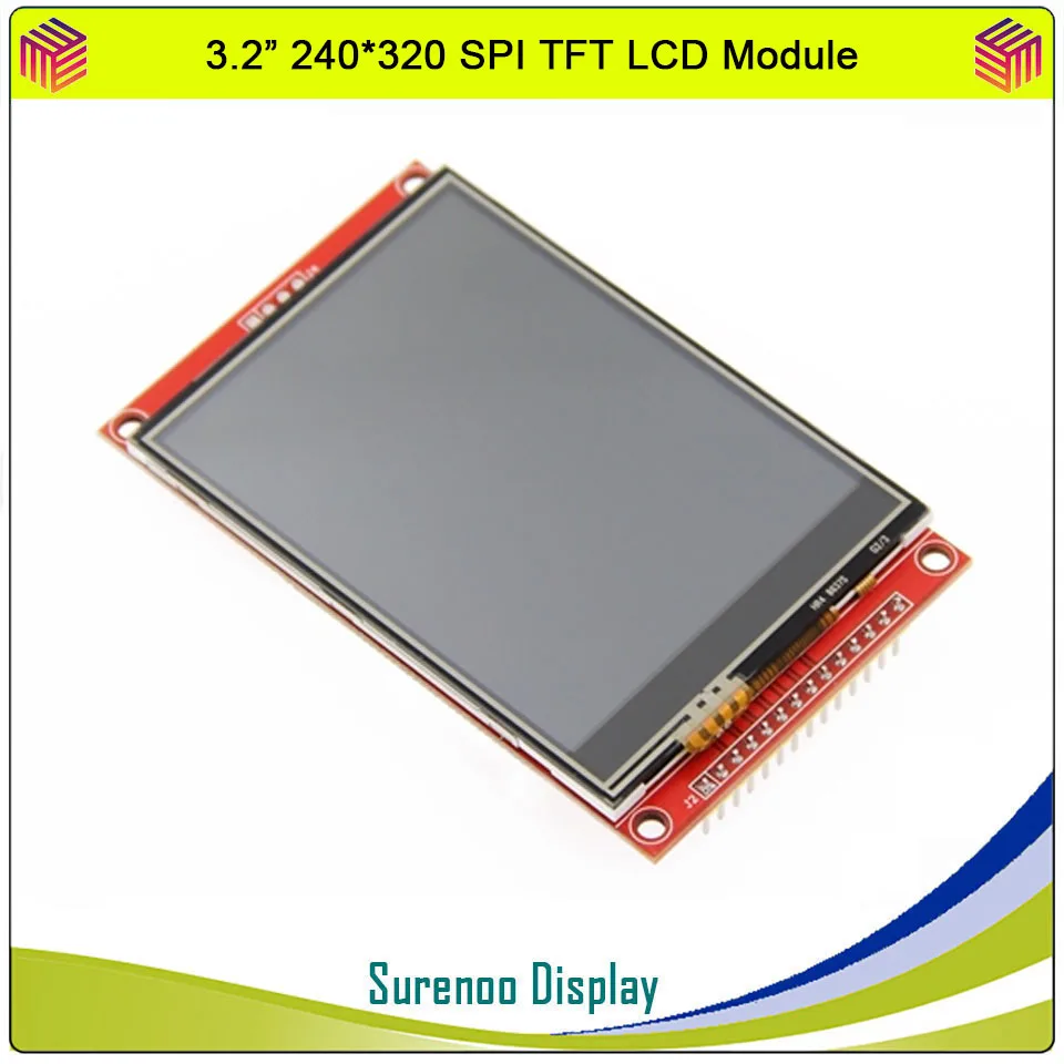 Schermo di visualizzazione del modulo LCD TFT SPI seriale da 3,2 pollici 320 * 240 e driver del pannello touch resistivo IC ILI9341 per MCU