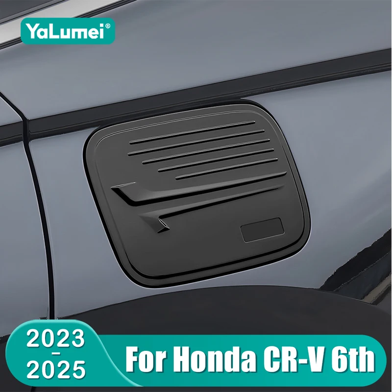

For Honda CRV 2023 2024 2025 CR-V 6th Gen Hybrid ABS Carbon Fuel Tank Cover Oil Cap Trim Sticker Car Accessories