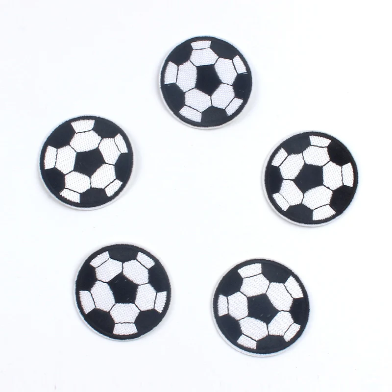 

10 pcs/lot Embrioidered Football Patches For Boy Bags DIY Accessories Iron on Cartoon Stickers Handmade Handicrafts Supplier