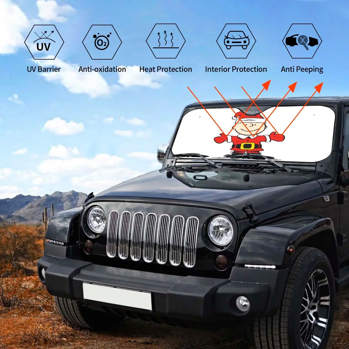 سنوبي الفول السوداني عيد الميلاد تشارلي براون للطي الزجاج الأمامي ظلة 70x130 سنتيمتر رقائق نافذة السيارة غطاء الزجاج الأمامي غطاء النافذة الأمامية
