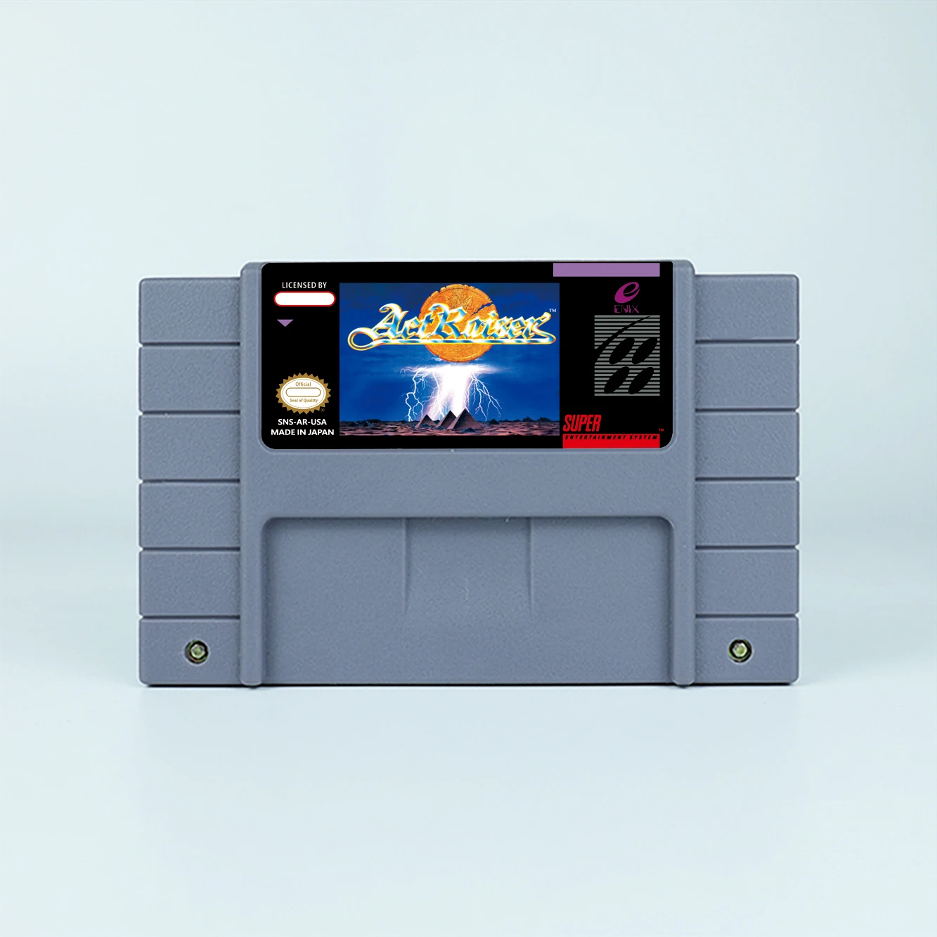 بطاقة ألعاب ActRaiser-RPG لـ SNES ، وحدات تحكم 16 بت مع صندوق البيع بالتجزئة ، خرطوشة ألعاب الفيديو ، EUR PAL USA NTSC