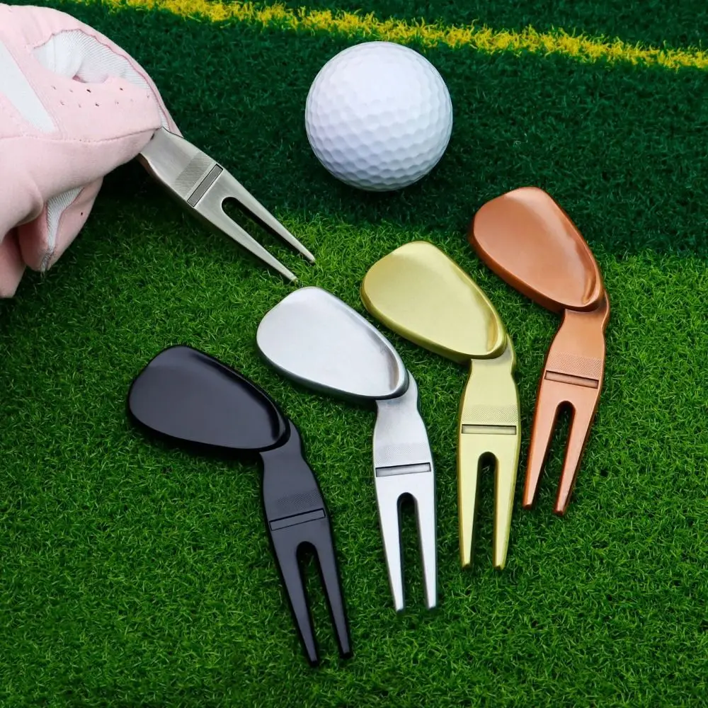 

Golf Divot Tool Spacecraft Golf Green Fork Magnetic Zinc Alloy Golf Ball Fork Portable Multifunctional Divot Fork Golf Club