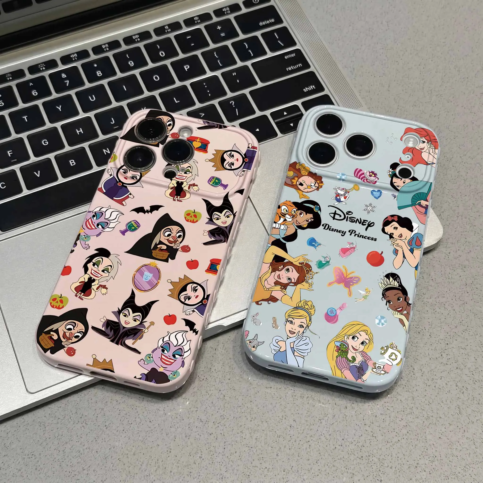 Disney Princess Villains For Samsung A57 A56 A27 A36 A55 A54 A50 A30 A17 A16 A15 A14 A13 A12 Bubble Heart Cover Funda Phone Case