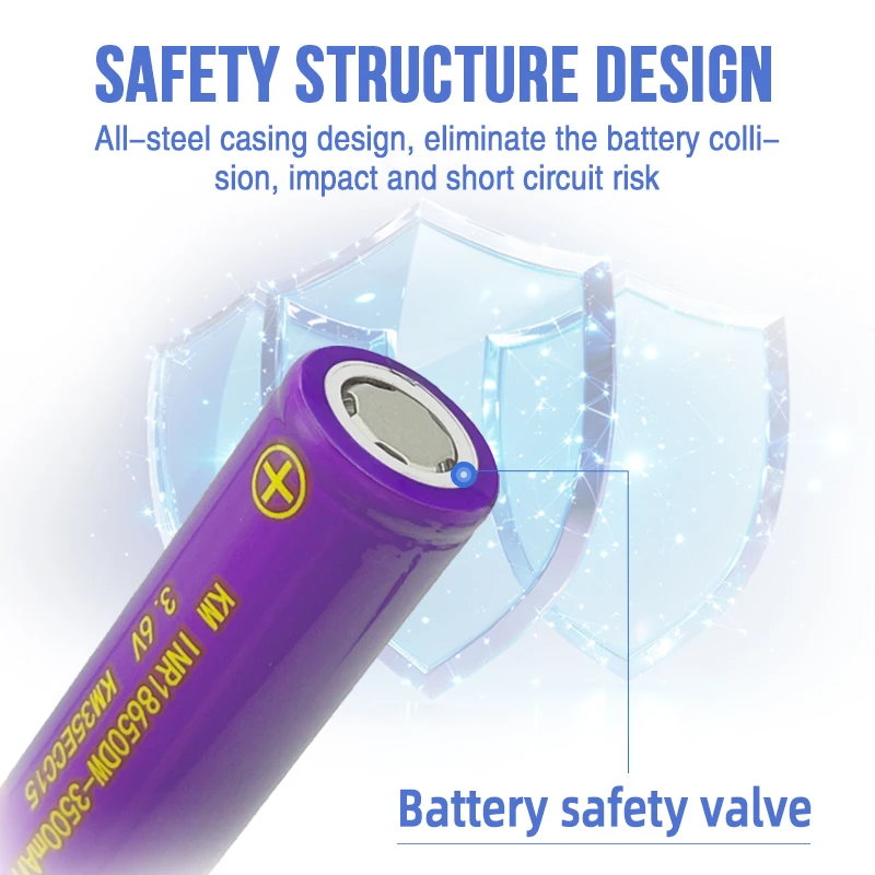 18650 low-temperature lithium battery, 3500mAh large capacity over temperature lithium battery, -40 ° C discharge lithium batter