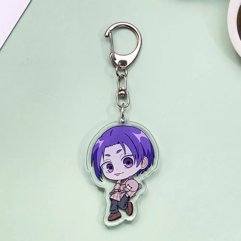 شخصيات أنيمي الأزرق قفل الدب الاكريليك سيارة المفاتيح اكسسوارات Kawaii حقيبة سحر ظهره قلادة حلقة رئيسية هدايا للأصدقاء #5