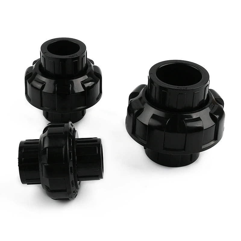 1PC 20,25,32,40,50mm Thicken Black UPVC Union Connectors Aquarium Accessories Fish Tank Joints Garden Irrigation Fittings