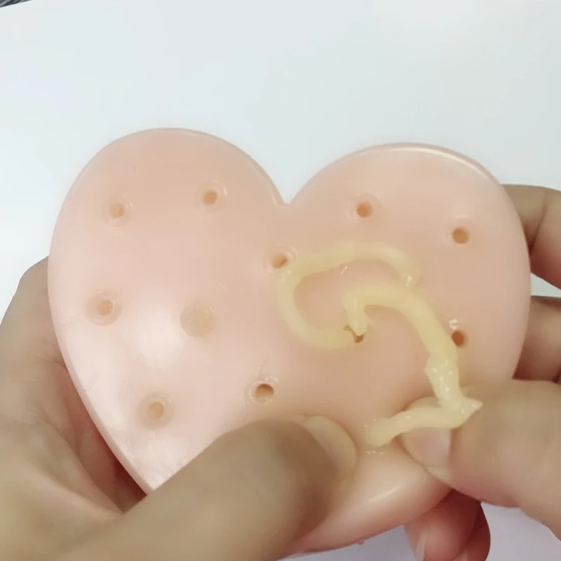 Heart-shaped Acne Squeezing Toys Sensory Toy Novelty Interactive Antistress Squeeze Prank Toy stress Relief