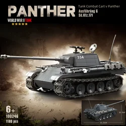 Wereldoorlog II Tank Panzerkampfwagen V Panter Ausführüng Sd.Kfz.171 Bouwstenen Militaire Poppenjongen 8 Jaar Oud Speelgoed Cadeau