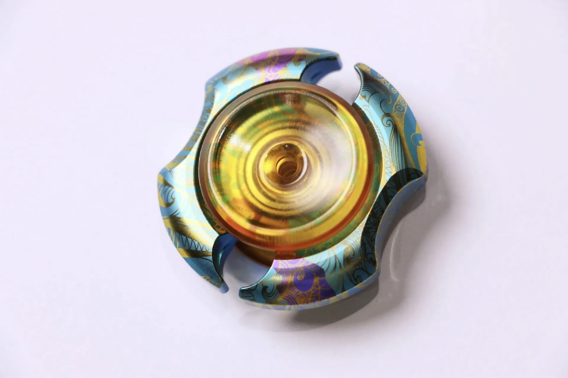 Used EDC New Stables Titanium Fenghua Tiger Beetle EDC Fingertip Gyro, Titanium Alloy Material