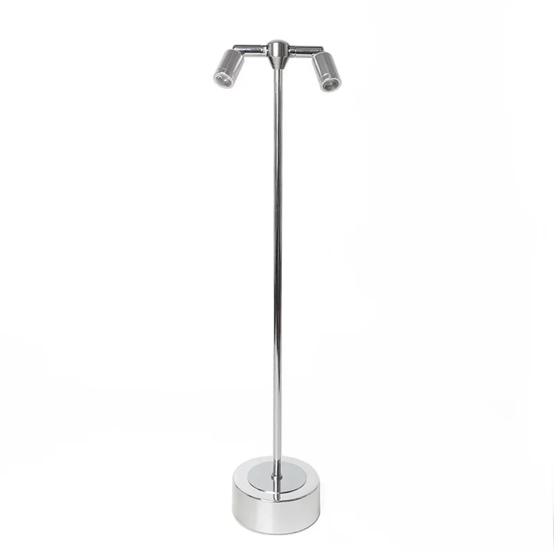 LED Charging Bar Table Lamp Metal High Pole Double Head Spotlight Creative Night Light Clear Bar Cafe Table Light